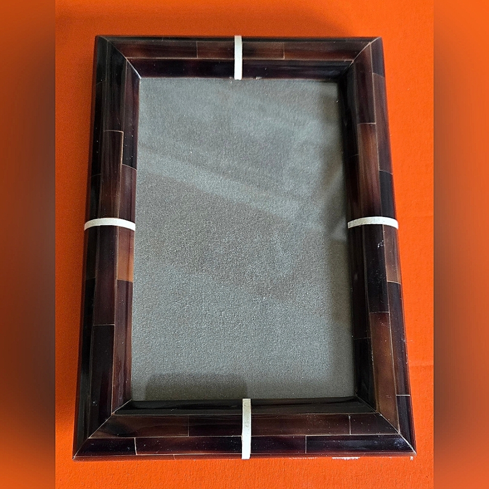Elegant Brown and Black Marble Like 4x6 Picture Frame